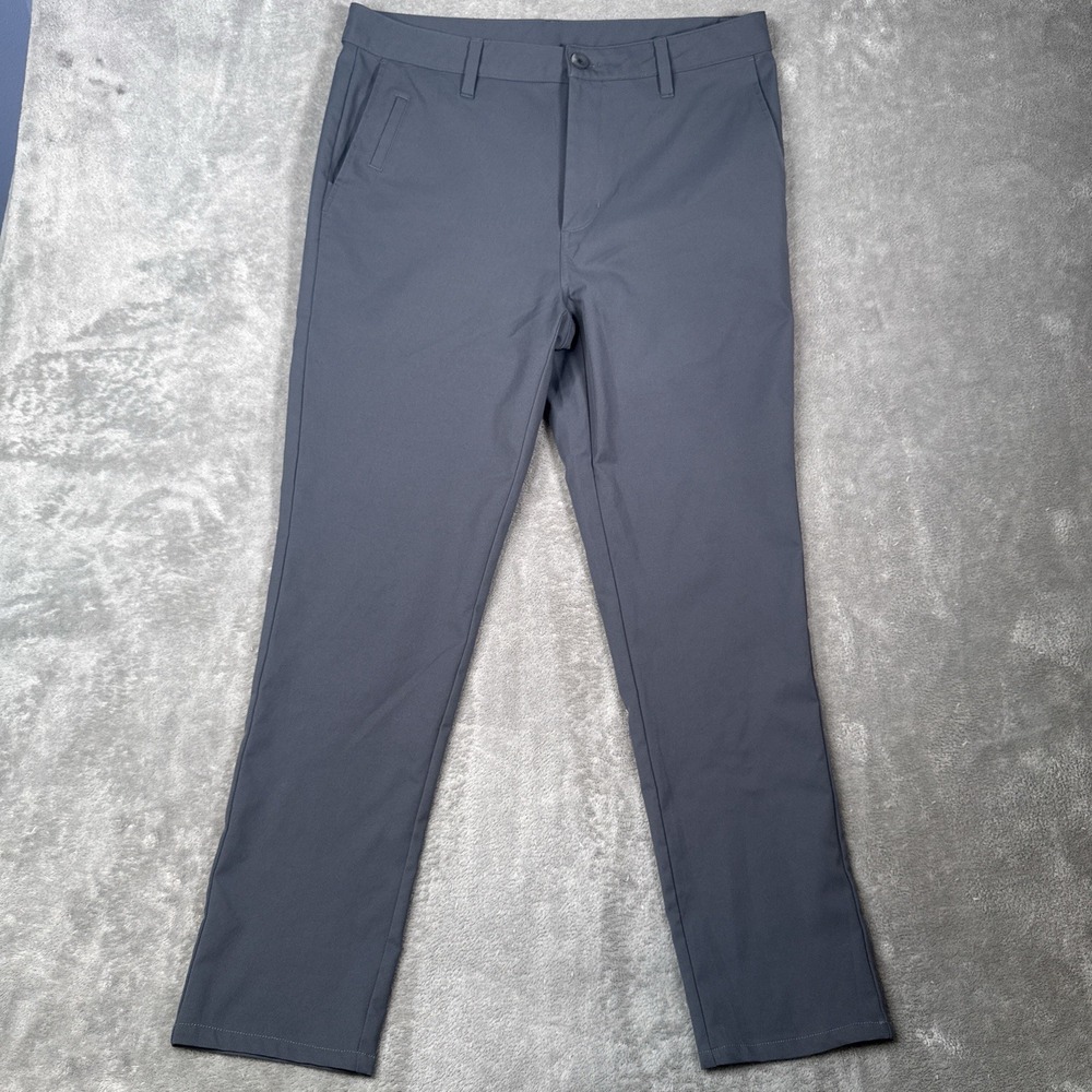 Vuori Mens 33x29 Pants Cascade Tech Performance Chino Athleisure V427 Gray Golf